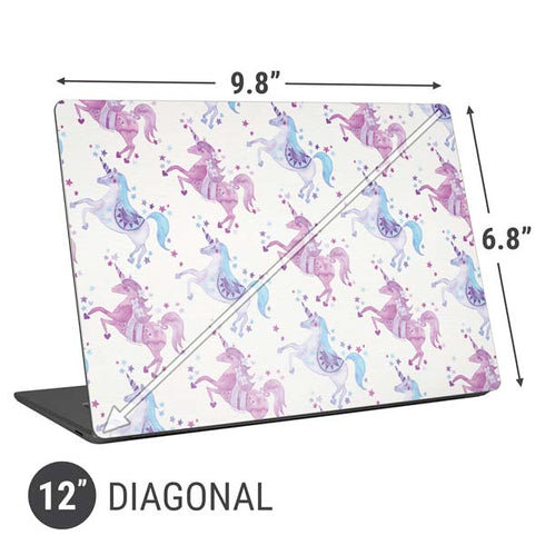 Cat Coq Purple Unicorns Universal Laptop 12in (9.8 x 6.8in) Skin